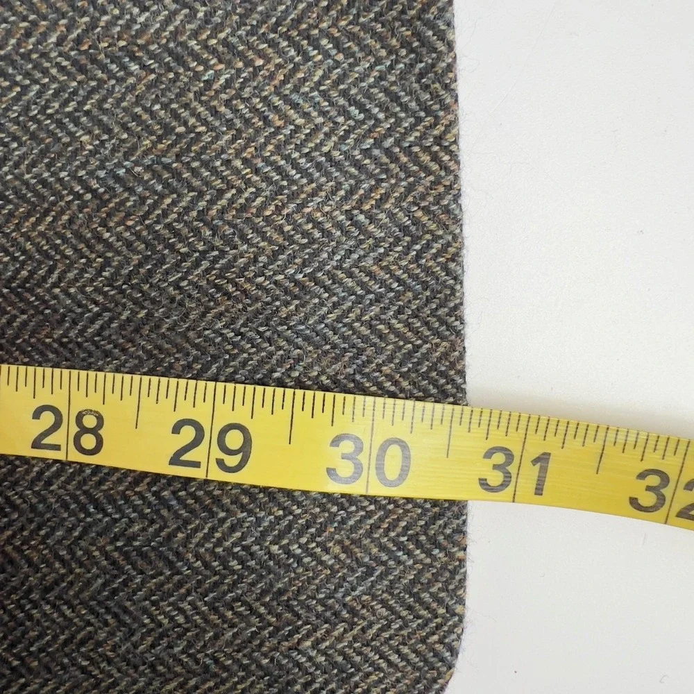 Jos. A. Bank Mens 42S Blazer Olive Green Herringbone 100% Wool Sport Coat